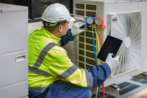 Professional Hvac technician working in Mount Holly, NC
